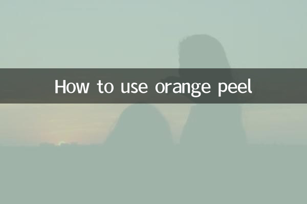So verwenden Sie Orangenschale