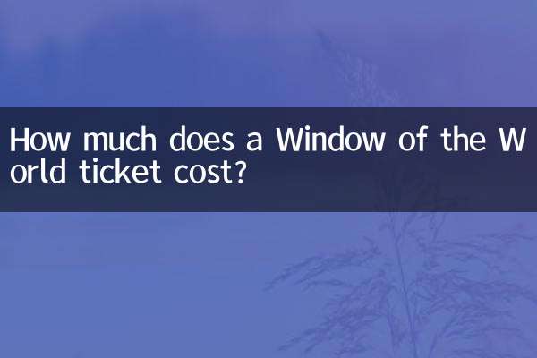 Quanto costa un biglietto per la Finestra del Mondo?