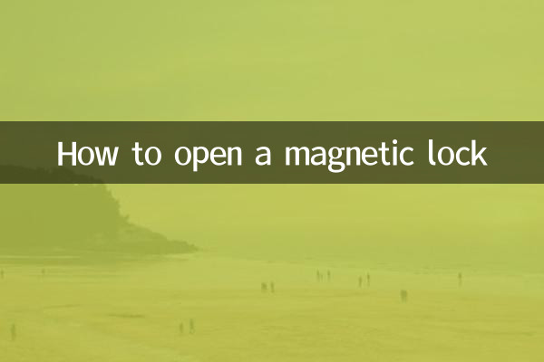 Como abrir uma fechadura magnética