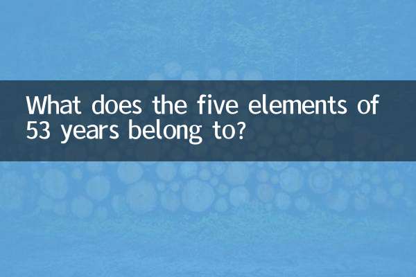 What does the five elements of 53 years belong to?