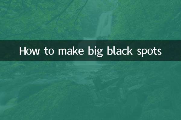 Como fazer grandes manchas pretas