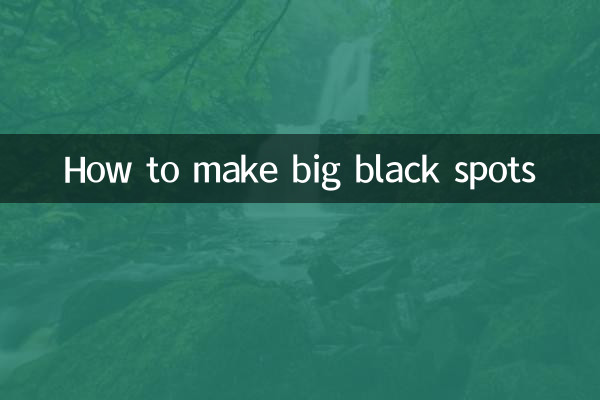 Como fazer grandes manchas pretas