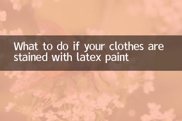 Was tun, wenn Ihre Kleidung mit Latexfarbe befleckt ist?