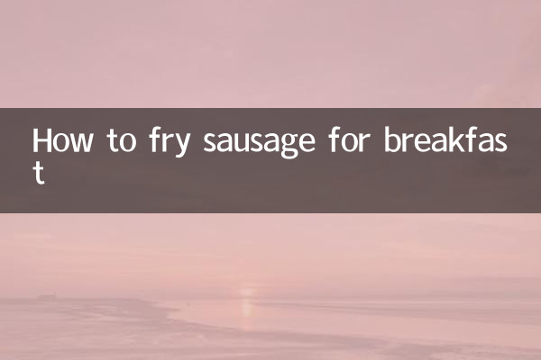 Cómo freír salchichas para el desayuno.