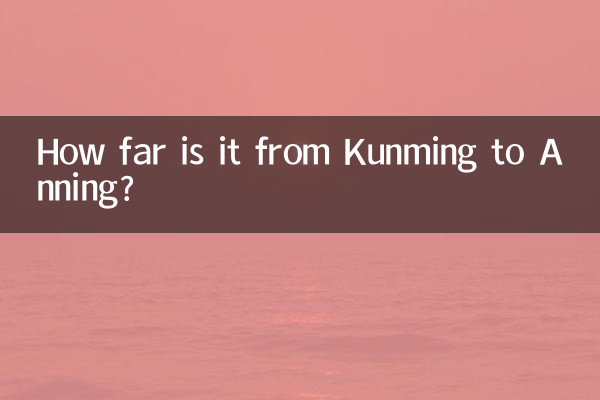 कुनमिंग से अनिंग कितनी दूर है?
