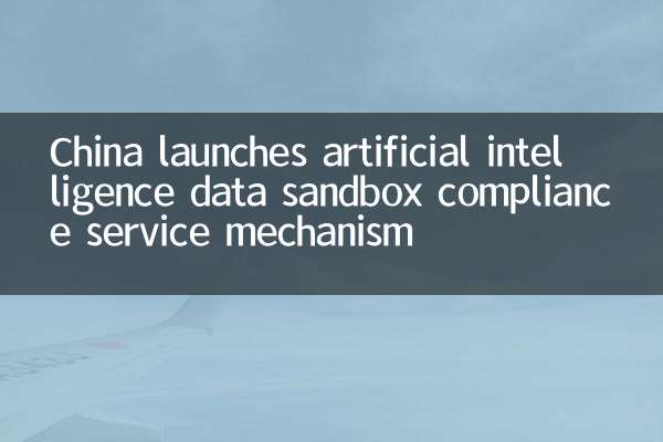 China startet künstliche Intelligenzdaten Sandbox Compliance Service Mechanismus