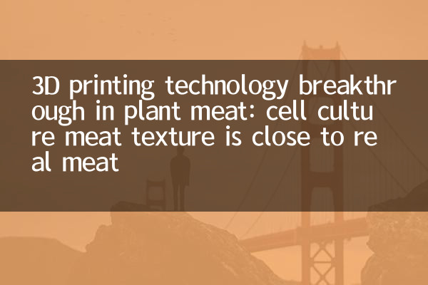植物肉 3D 打印技术突破：细胞培养肉纹理接近真肉