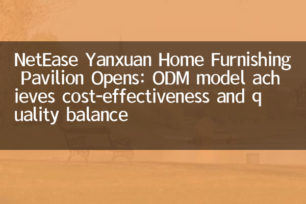 Netase Yanxuan Home Furnier Pavilion Öffnet: ODM-Modell erreicht Kosteneffizienz und Qualitätsbalance
