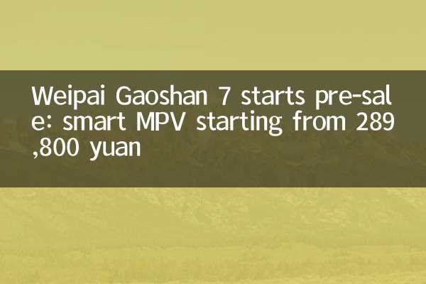Weipai Gaoshan 7 يبدأ قبل البيع: MPV الذكي بدءًا من 289،800 يوان