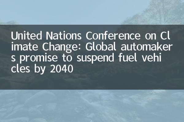 Konferenz der Vereinten Nationen zum Klimawandel: Globale Autohersteller versprechen, bis 2040 Kraftstofffahrzeuge auszusetzen