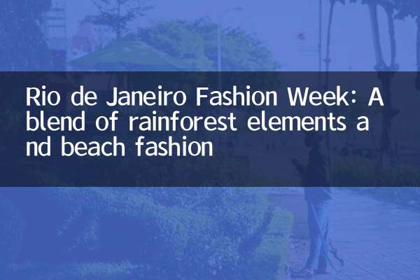 Rio de Janeiro Fashion Week: un mélange d'éléments de la forêt tropicale et de la mode de plage