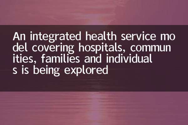Ein integriertes Gesundheitsdienstmodell für Krankenhäuser, Gemeinden, Familien und Einzelpersonen wird untersucht