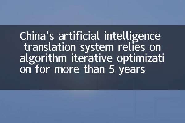 O sistema de tradução de inteligência artificial da China depende da otimização iterativa do algoritmo por mais de 5 anos