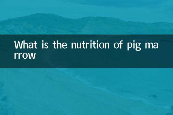 Qual è la nutrizione del midollo di maiale