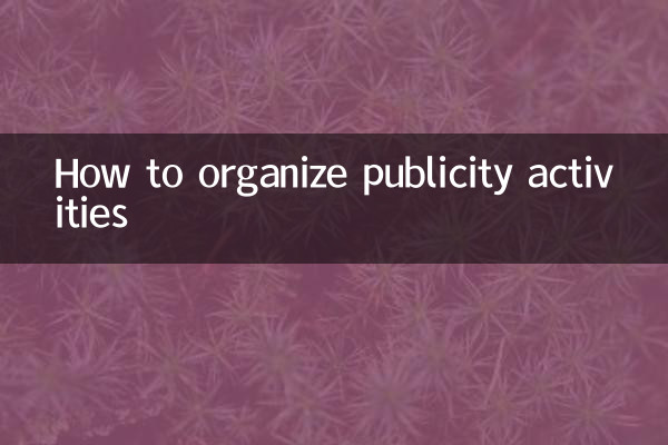 How to organize publicity activities