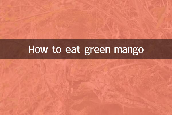 Come mangiare il mango verde