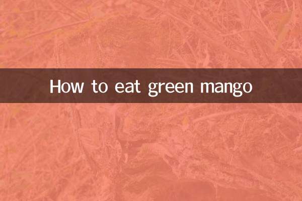 Wie man grüne Mango isst