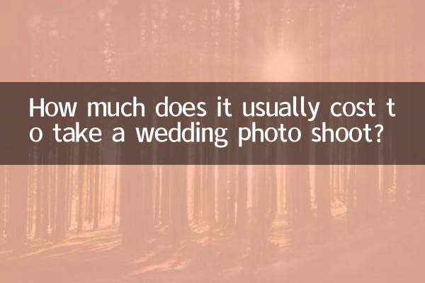 How much does it usually cost to take a wedding photo shoot?