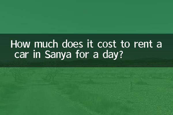 싼야에서 하루 동안 렌터카를 빌리는 데 드는 비용은 얼마입니까?