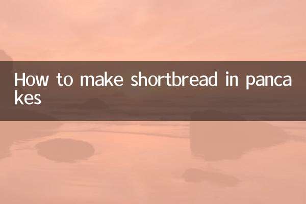 How to make shortbread in pancakes