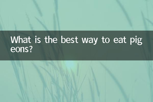 Quelle est la meilleure façon de manger des pigeons ?