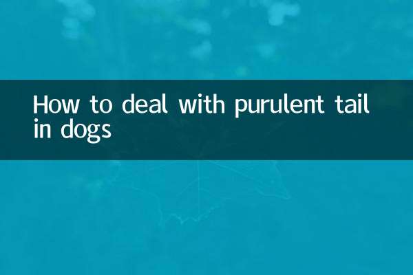 狗狗尾巴化脓怎么处理
