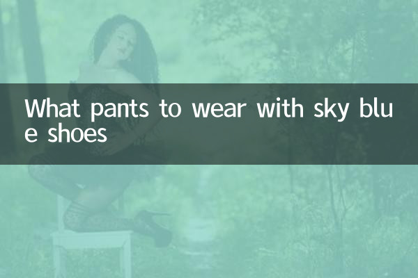 Welche Hose trägt man zu himmelblauen Schuhen?