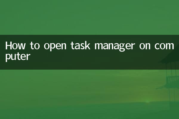 電腦怎麼開啟任務管理器