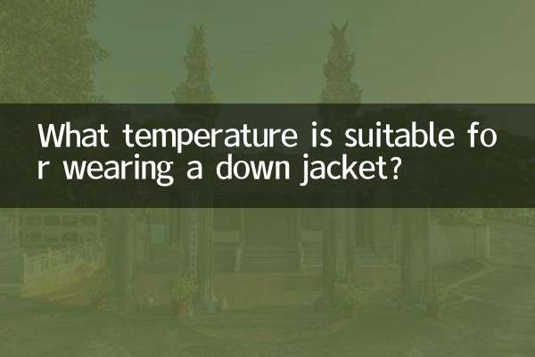 What temperature is suitable for wearing a down jacket?