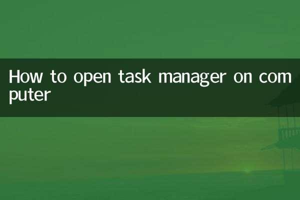 How to open task manager on computer