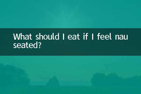 Was soll ich essen, wenn mir übel wird?