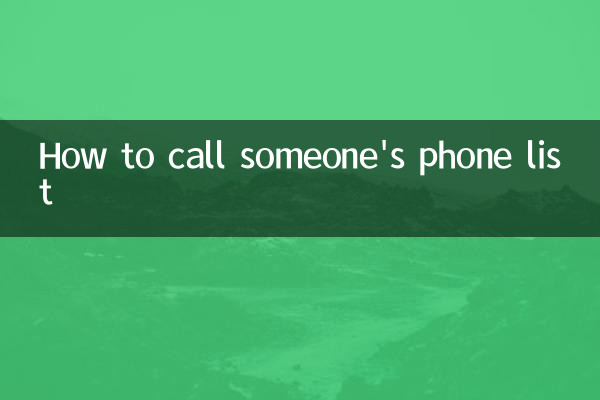 How to call someone's phone list