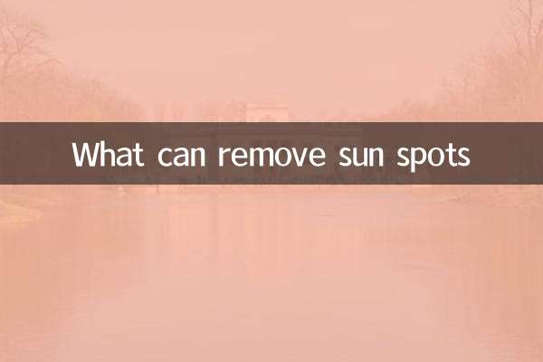 What can remove sun spots
