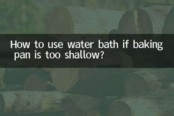 How to use water bath if baking pan is too shallow?