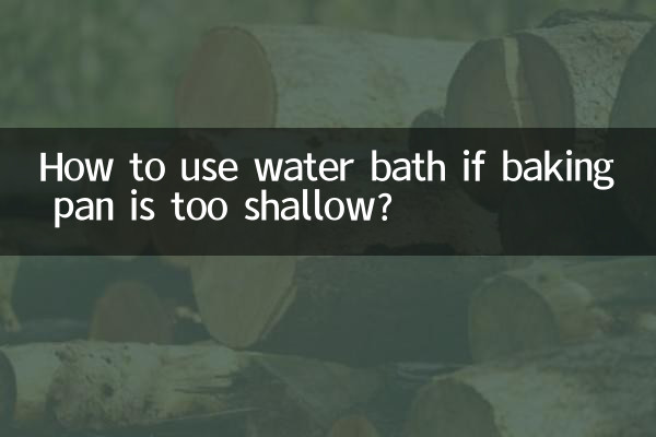 How to use water bath if baking pan is too shallow?