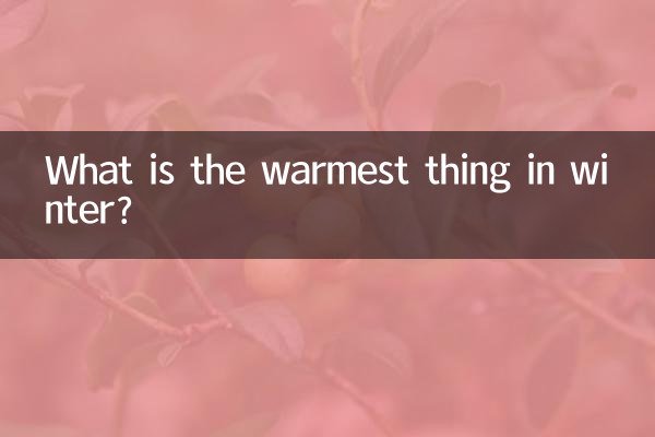 What is the warmest thing in winter?