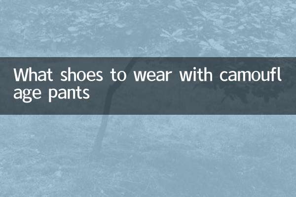 迷彩パンツに合わせる靴は何ですか？
