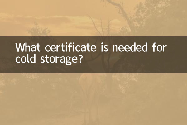 কোল্ড স্টোরেজ জন্য কি সার্টিফিকেট প্রয়োজন?