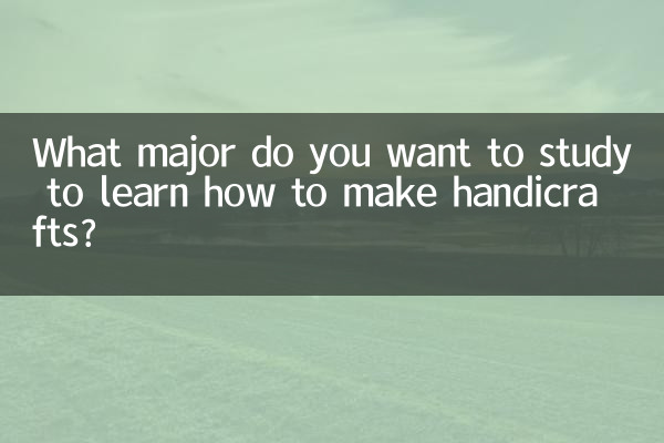 ¿Qué carrera quieres estudiar para aprender a hacer artesanías?