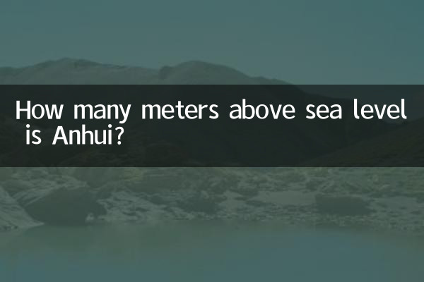 How many meters above sea level is Anhui?