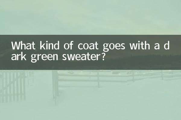 What kind of coat goes with a dark green sweater?