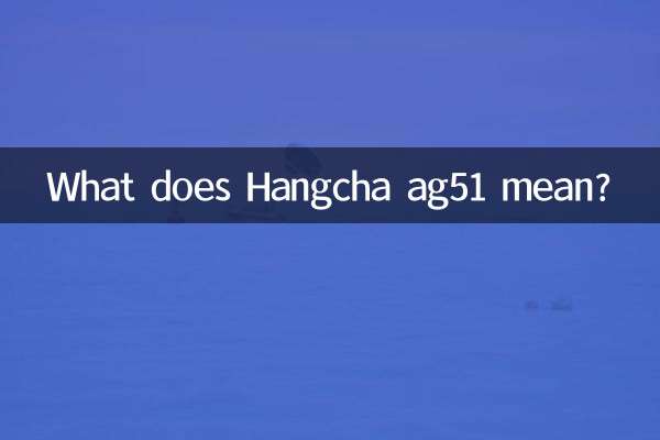 O que significa Hangcha ag51?
