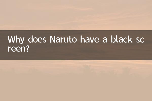 ¿Por qué Naruto tiene la pantalla negra?