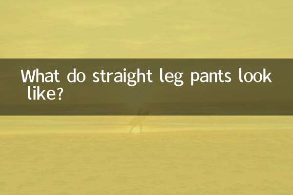 스트레이트 레그 팬츠는 어떻게 생겼나요?