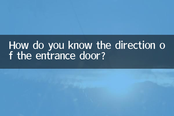 How do you know the direction of the entrance door?
