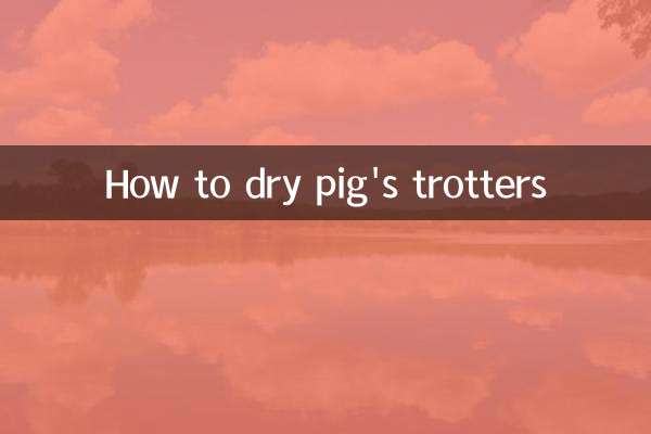 So trocknen Sie Schweinefüße