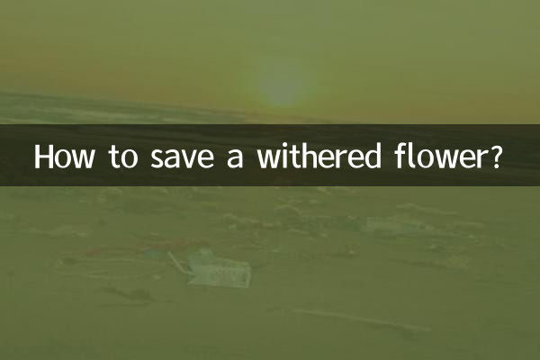 How to save a withered flower?