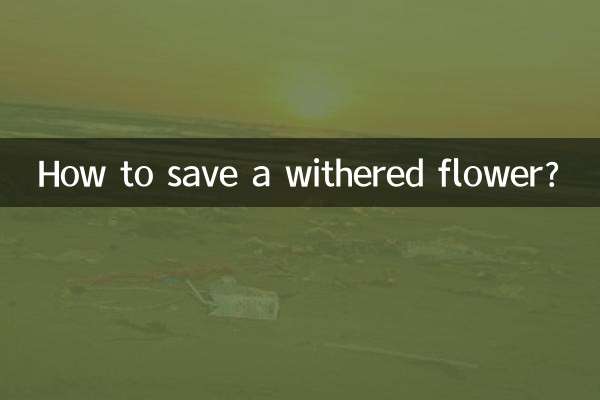 How to save a withered flower?