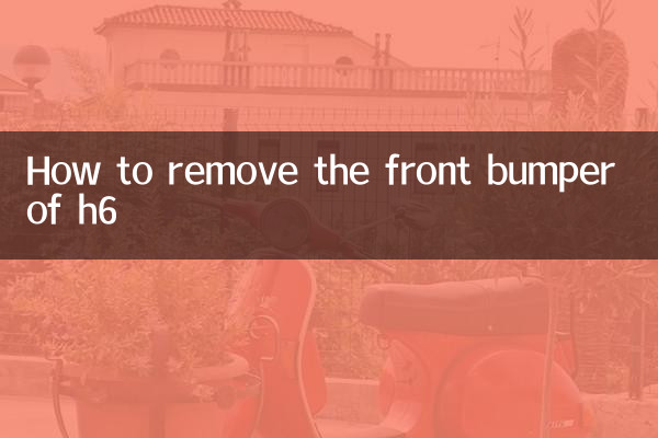 Come rimuovere il paraurti anteriore dell'h6