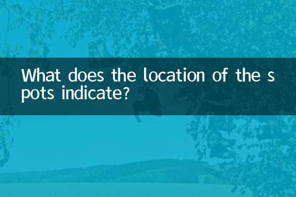 斑点の位置は何を示していますか?
